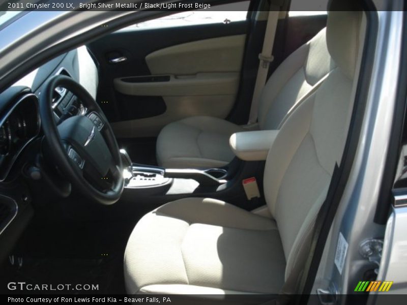 Bright Silver Metallic / Black/Light Frost Beige 2011 Chrysler 200 LX