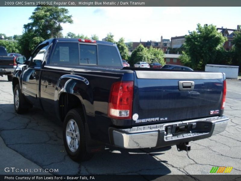 Midnight Blue Metallic / Dark Titanium 2009 GMC Sierra 1500 SLE Regular Cab