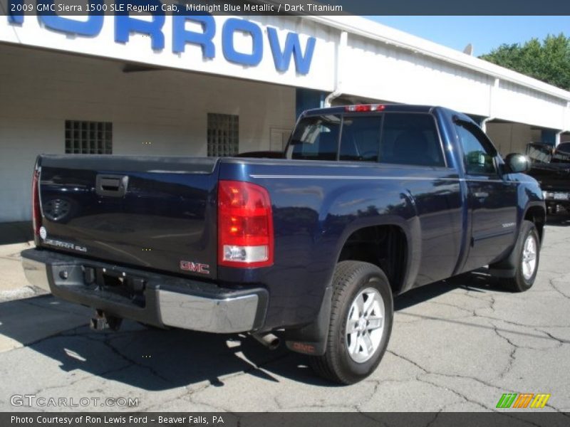 Midnight Blue Metallic / Dark Titanium 2009 GMC Sierra 1500 SLE Regular Cab