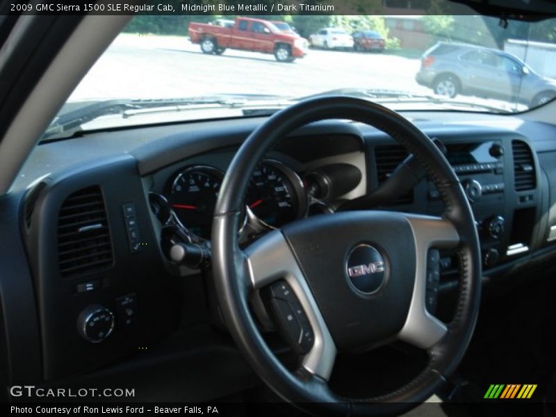 Midnight Blue Metallic / Dark Titanium 2009 GMC Sierra 1500 SLE Regular Cab