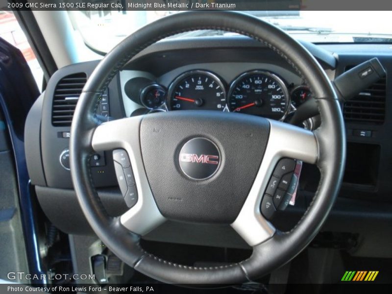 Midnight Blue Metallic / Dark Titanium 2009 GMC Sierra 1500 SLE Regular Cab