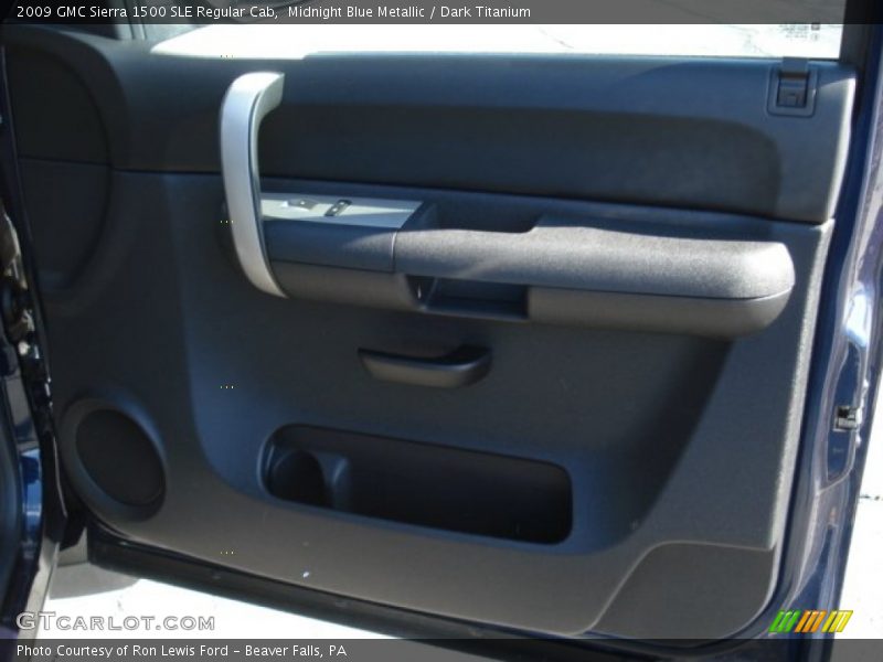 Midnight Blue Metallic / Dark Titanium 2009 GMC Sierra 1500 SLE Regular Cab