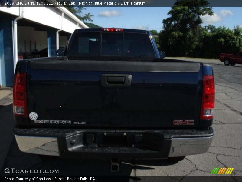 Midnight Blue Metallic / Dark Titanium 2009 GMC Sierra 1500 SLE Regular Cab