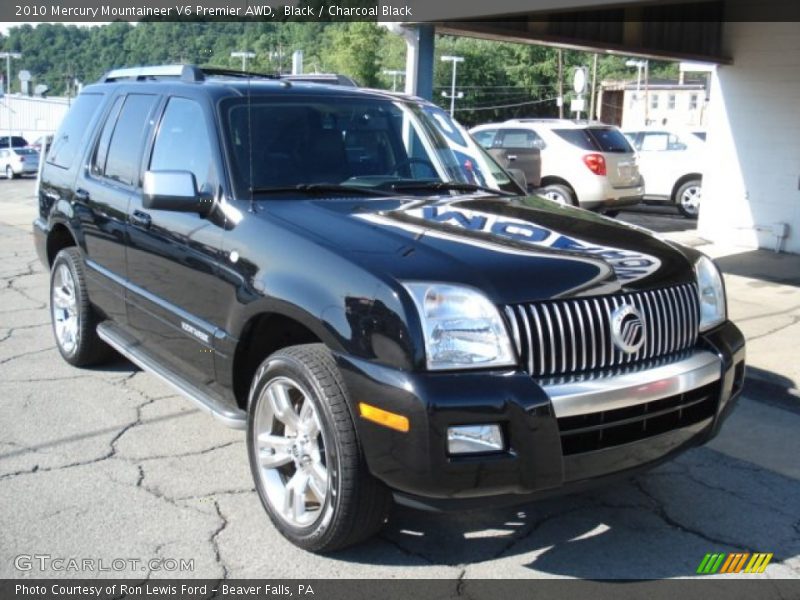 Black / Charcoal Black 2010 Mercury Mountaineer V6 Premier AWD