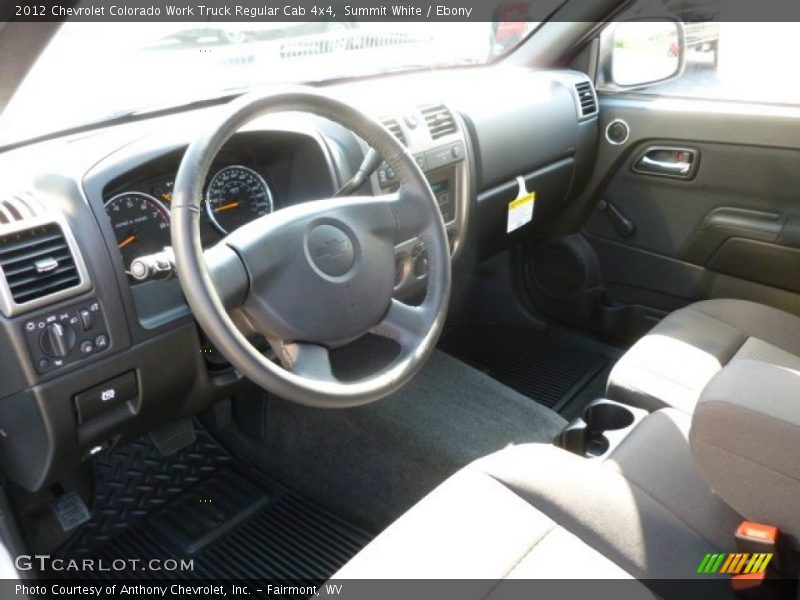 Ebony Interior - 2012 Colorado Work Truck Regular Cab 4x4 