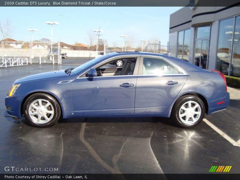 Blue Diamond Tricoat / Shale/Cocoa 2009 Cadillac DTS Luxury