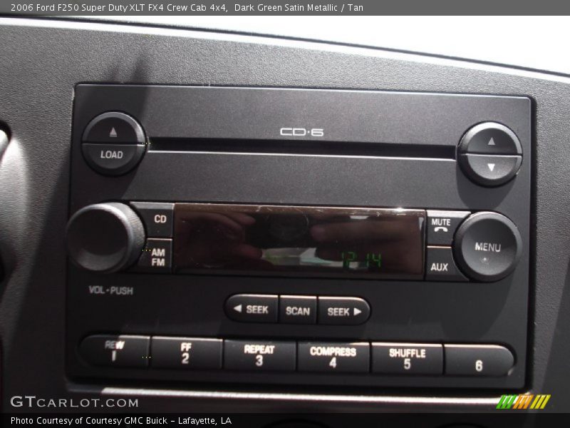 Dark Green Satin Metallic / Tan 2006 Ford F250 Super Duty XLT FX4 Crew Cab 4x4