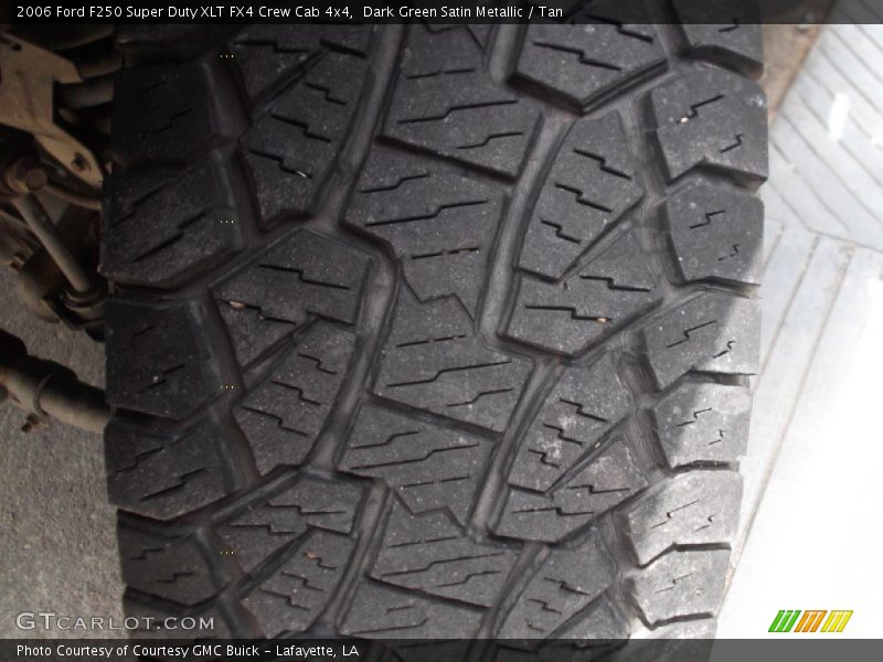 Dark Green Satin Metallic / Tan 2006 Ford F250 Super Duty XLT FX4 Crew Cab 4x4