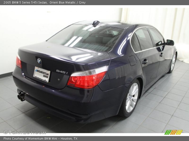 Orient Blue Metallic / Grey 2005 BMW 5 Series 545i Sedan