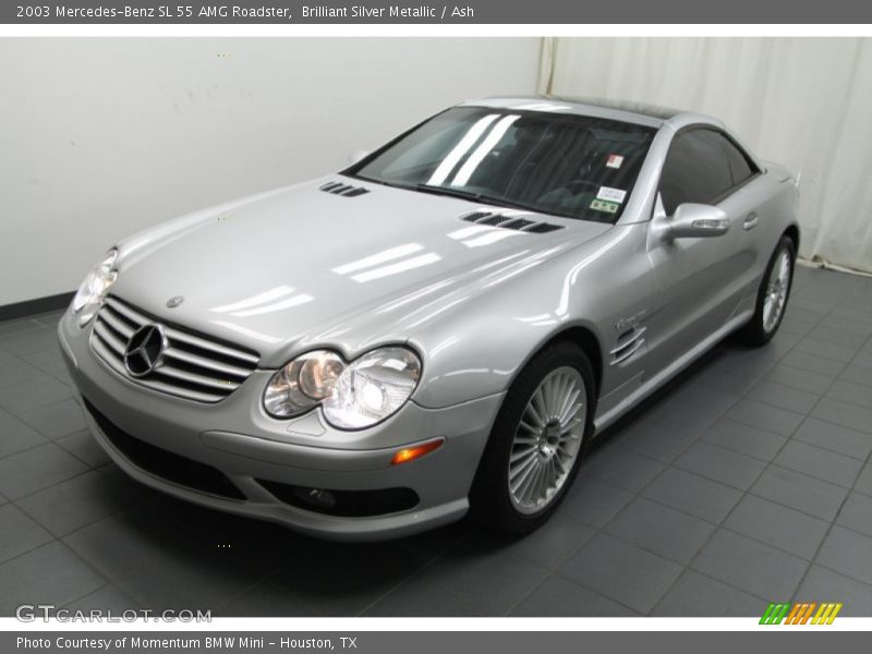 Brilliant Silver Metallic / Ash 2003 Mercedes-Benz SL 55 AMG Roadster