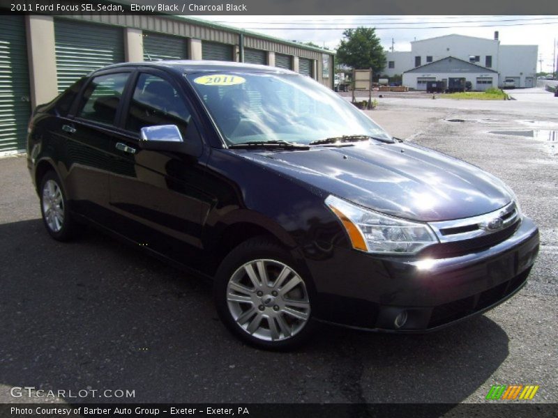 Ebony Black / Charcoal Black 2011 Ford Focus SEL Sedan