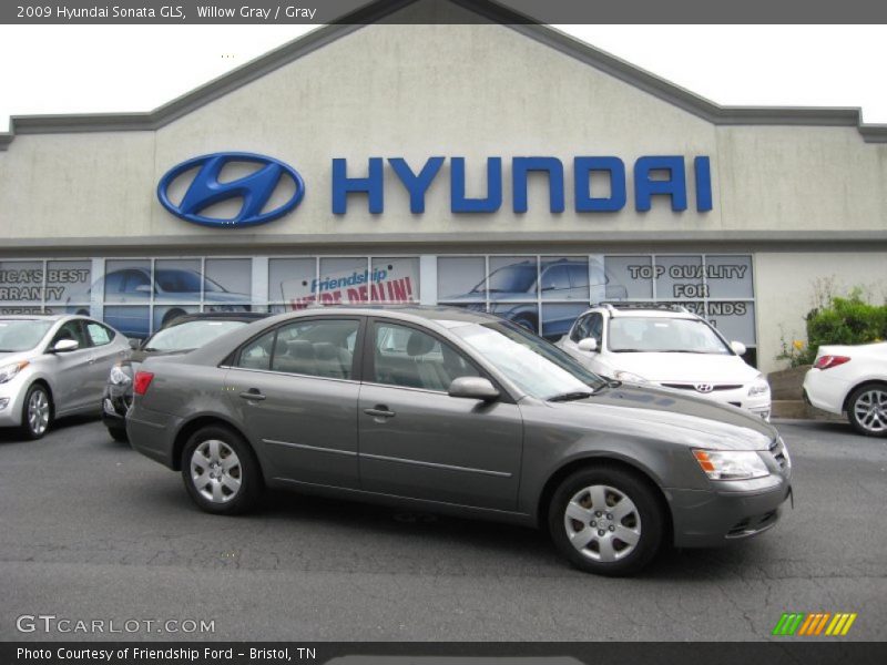 Willow Gray / Gray 2009 Hyundai Sonata GLS