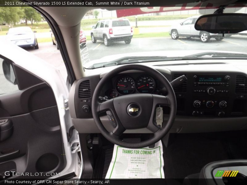 Summit White / Dark Titanium 2011 Chevrolet Silverado 1500 LS Extended Cab