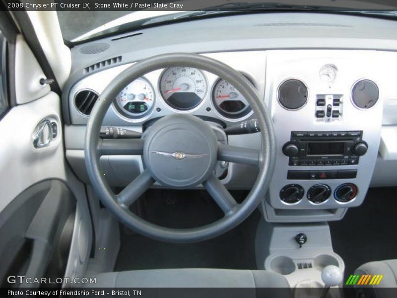 Stone White / Pastel Slate Gray 2008 Chrysler PT Cruiser LX