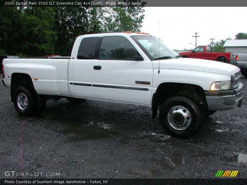 Bright White / Agate 2000 Dodge Ram 3500 SLT Extended Cab 4x4 Dually