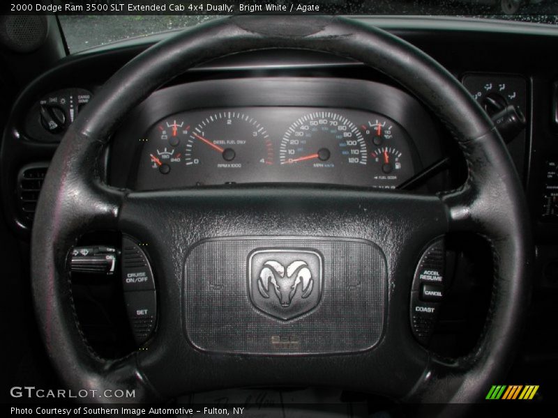 Bright White / Agate 2000 Dodge Ram 3500 SLT Extended Cab 4x4 Dually