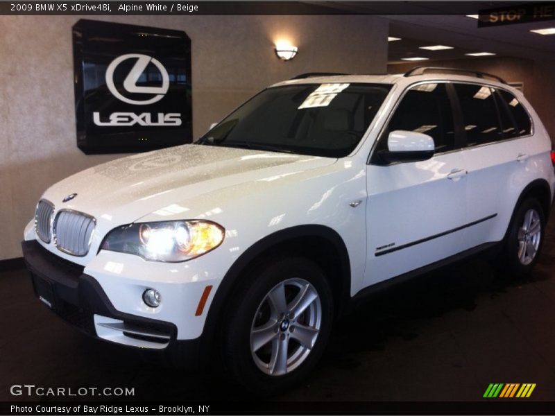 Alpine White / Beige 2009 BMW X5 xDrive48i