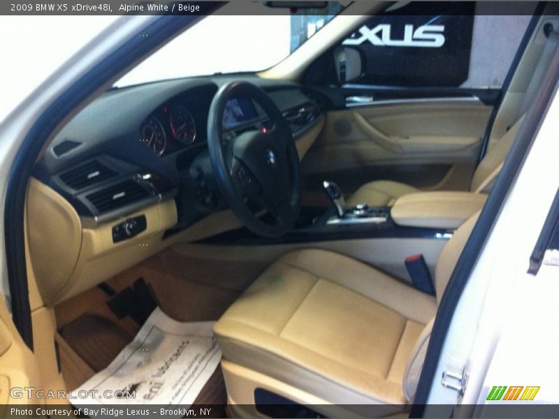 Alpine White / Beige 2009 BMW X5 xDrive48i