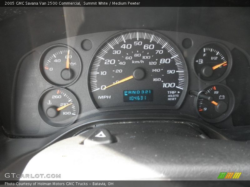  2005 Savana Van 2500 Commercial 2500 Commercial Gauges