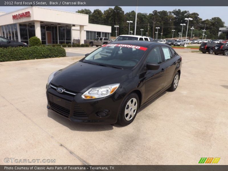 Black / Charcoal Black 2012 Ford Focus S Sedan
