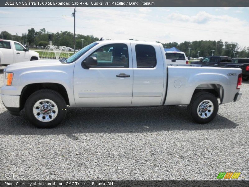Quicksilver Metallic / Dark Titanium 2012 GMC Sierra 1500 SL Extended Cab 4x4