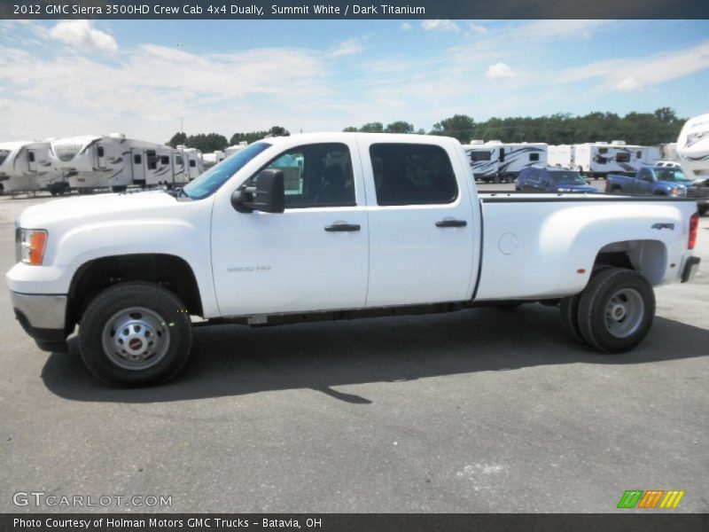 Summit White / Dark Titanium 2012 GMC Sierra 3500HD Crew Cab 4x4 Dually
