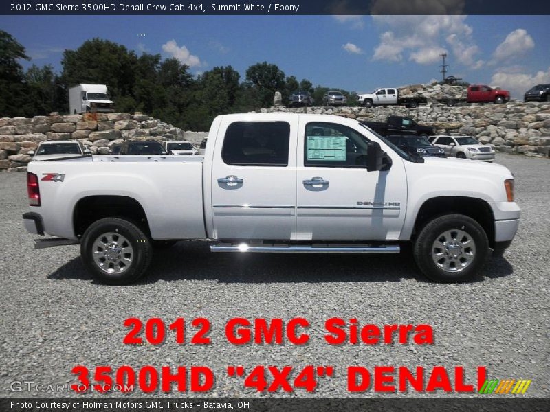 Summit White / Ebony 2012 GMC Sierra 3500HD Denali Crew Cab 4x4