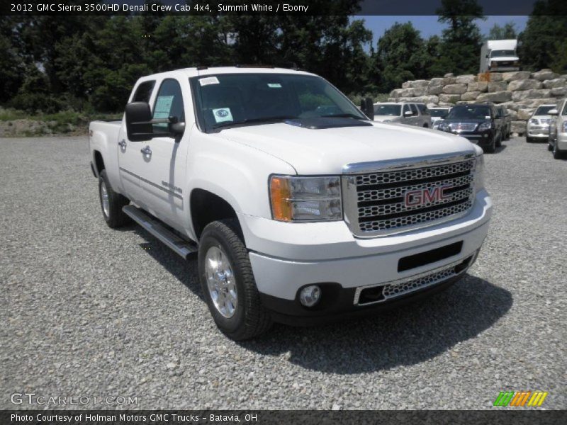 Summit White / Ebony 2012 GMC Sierra 3500HD Denali Crew Cab 4x4