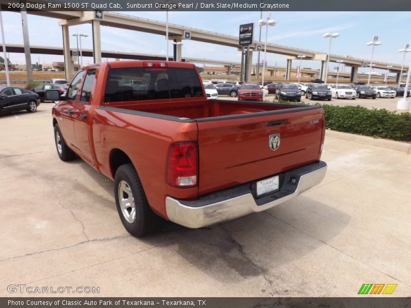 Sunburst Orange Pearl / Dark Slate/Medium Graystone 2009 Dodge Ram 1500 ST Quad Cab