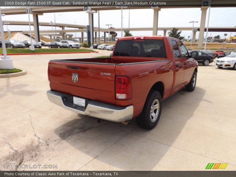 Sunburst Orange Pearl / Dark Slate/Medium Graystone 2009 Dodge Ram 1500 ST Quad Cab