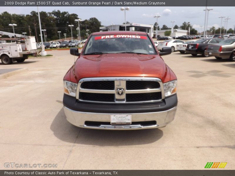 Sunburst Orange Pearl / Dark Slate/Medium Graystone 2009 Dodge Ram 1500 ST Quad Cab