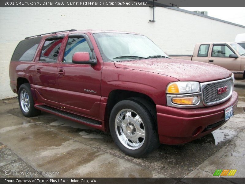 Garnet Red Metallic / Graphite/Medium Gray 2001 GMC Yukon XL Denali AWD
