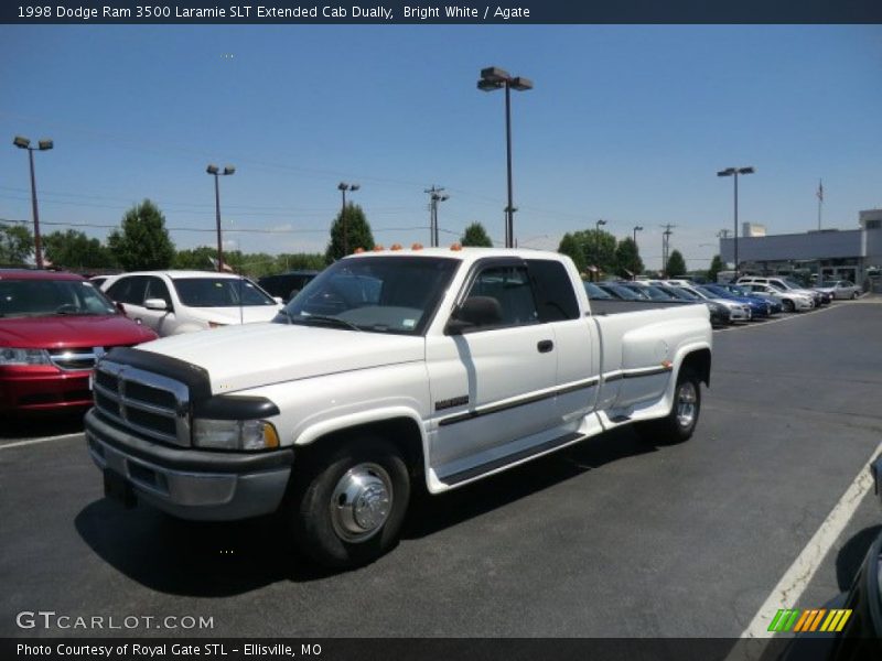 Bright White / Agate 1998 Dodge Ram 3500 Laramie SLT Extended Cab Dually