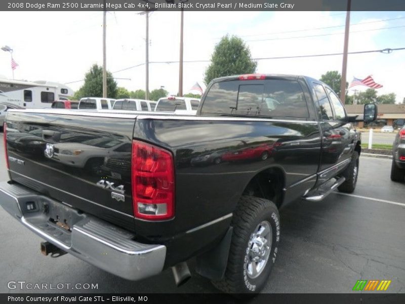 Brilliant Black Crystal Pearl / Medium Slate Gray 2008 Dodge Ram 2500 Laramie Mega Cab 4x4
