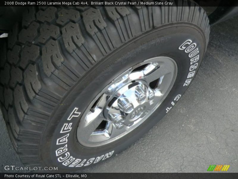Brilliant Black Crystal Pearl / Medium Slate Gray 2008 Dodge Ram 2500 Laramie Mega Cab 4x4