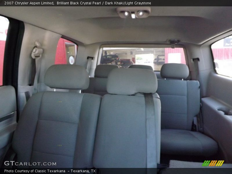 Brilliant Black Crystal Pearl / Dark Khaki/Light Graystone 2007 Chrysler Aspen Limited