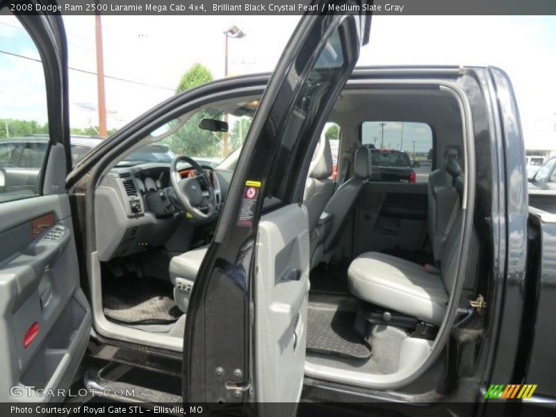 Brilliant Black Crystal Pearl / Medium Slate Gray 2008 Dodge Ram 2500 Laramie Mega Cab 4x4