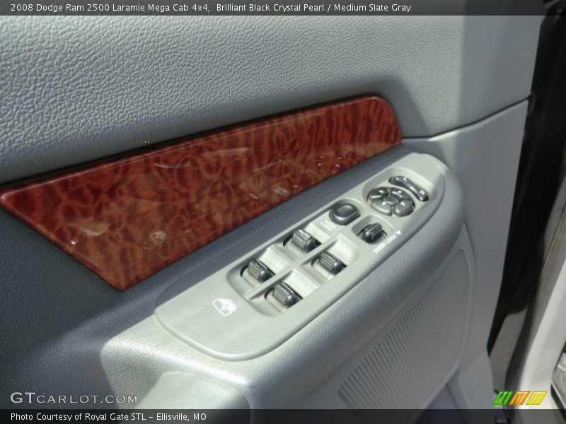 Brilliant Black Crystal Pearl / Medium Slate Gray 2008 Dodge Ram 2500 Laramie Mega Cab 4x4