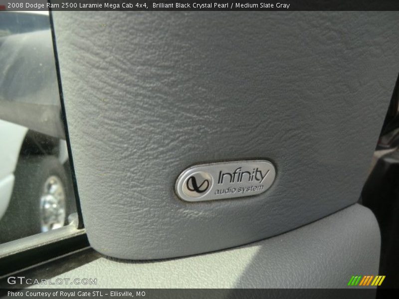 Brilliant Black Crystal Pearl / Medium Slate Gray 2008 Dodge Ram 2500 Laramie Mega Cab 4x4