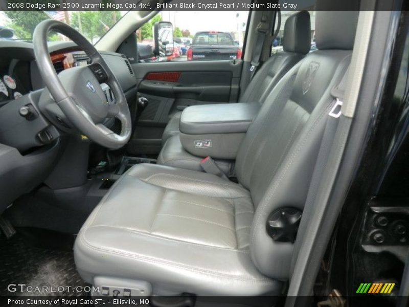 Brilliant Black Crystal Pearl / Medium Slate Gray 2008 Dodge Ram 2500 Laramie Mega Cab 4x4