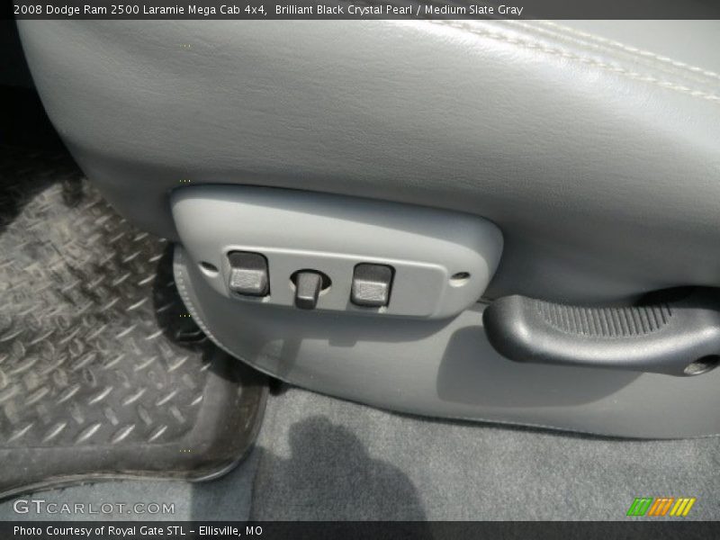Brilliant Black Crystal Pearl / Medium Slate Gray 2008 Dodge Ram 2500 Laramie Mega Cab 4x4