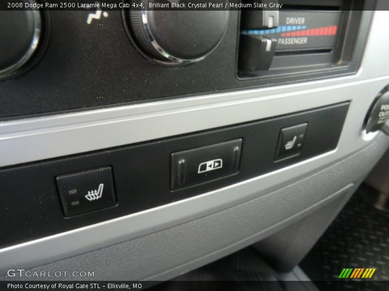 Brilliant Black Crystal Pearl / Medium Slate Gray 2008 Dodge Ram 2500 Laramie Mega Cab 4x4