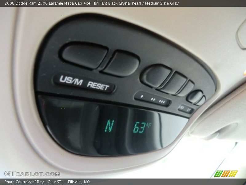 Brilliant Black Crystal Pearl / Medium Slate Gray 2008 Dodge Ram 2500 Laramie Mega Cab 4x4