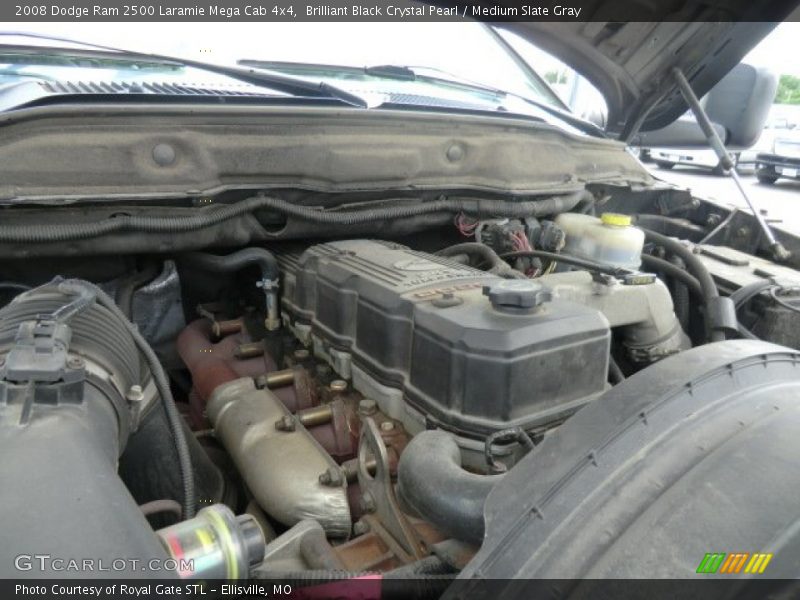 Brilliant Black Crystal Pearl / Medium Slate Gray 2008 Dodge Ram 2500 Laramie Mega Cab 4x4