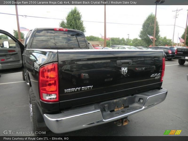 Brilliant Black Crystal Pearl / Medium Slate Gray 2008 Dodge Ram 2500 Laramie Mega Cab 4x4