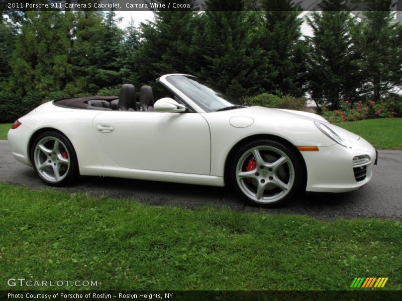 Carrara White / Cocoa 2011 Porsche 911 Carrera S Cabriolet