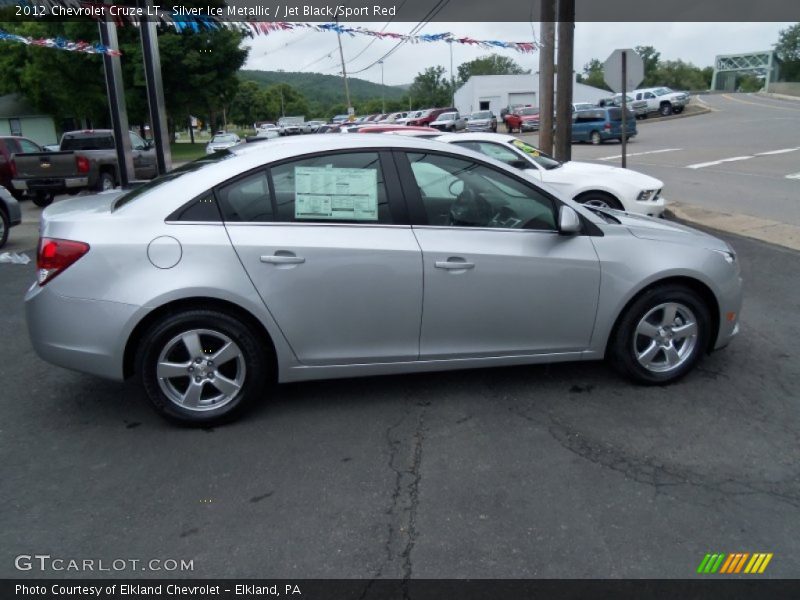 Silver Ice Metallic / Jet Black/Sport Red 2012 Chevrolet Cruze LT