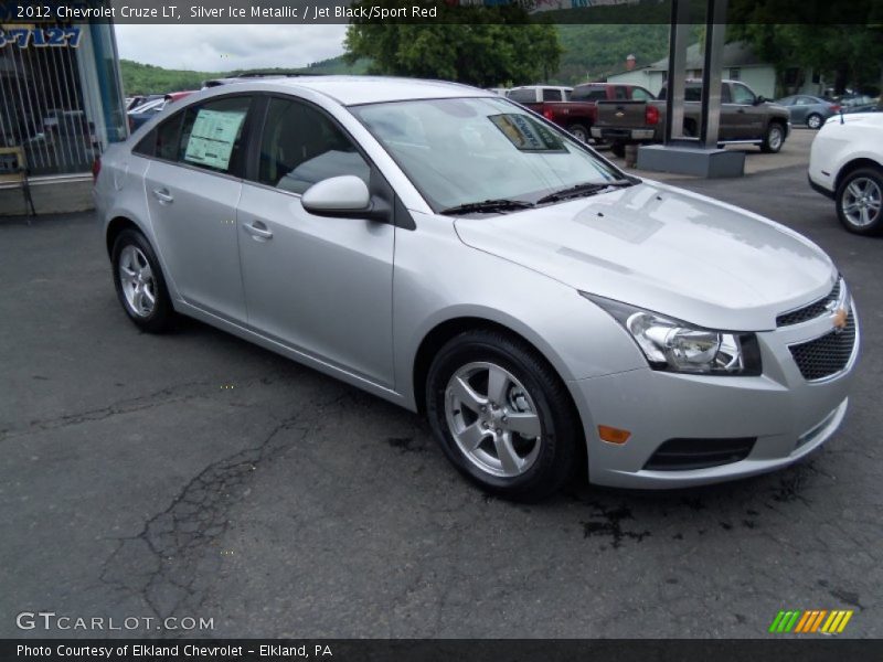 Silver Ice Metallic / Jet Black/Sport Red 2012 Chevrolet Cruze LT