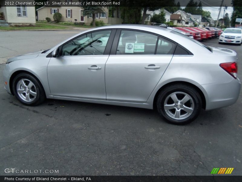 Silver Ice Metallic / Jet Black/Sport Red 2012 Chevrolet Cruze LT