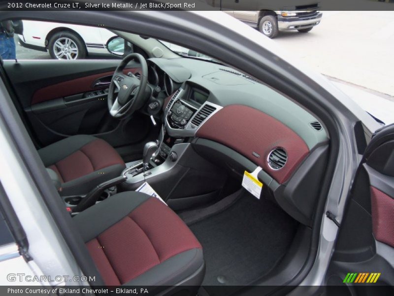 Silver Ice Metallic / Jet Black/Sport Red 2012 Chevrolet Cruze LT